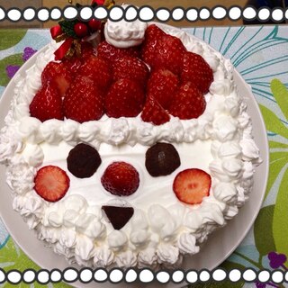 クリスマスに作ろう！サンタクロースのケーキ♫